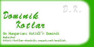 dominik kotlar business card